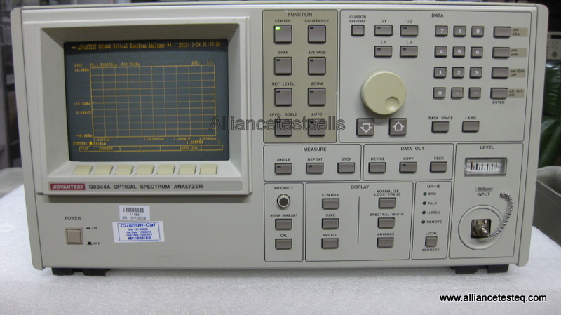 Advantest Q8344A - Optical Spectrum Analyzer | Alliance Test Equipment